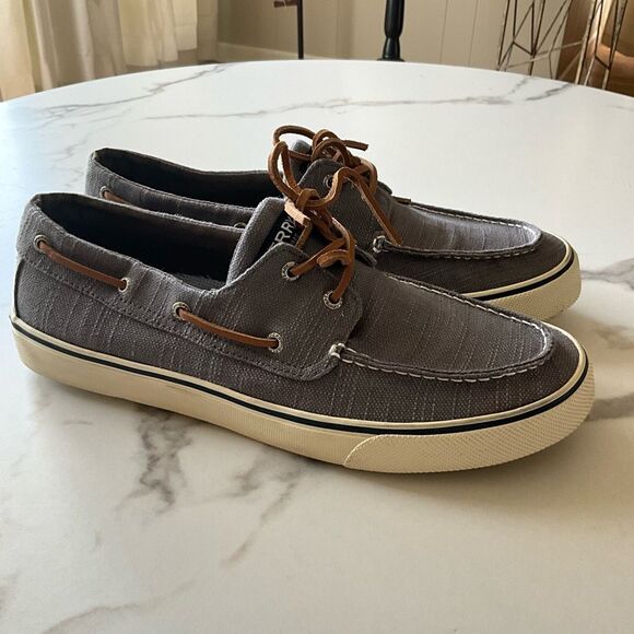 Sperry Since 1935 Mens STS23051 Canvas Top-Sider Casual Gray Boat Shoe Size 12 - Picture 10 of 13